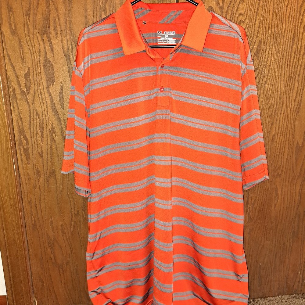 UnderArmour Loose Heatgear Striped Golf Polo size 2XL